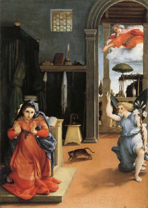 Lorenzo Lotto Annunciation Norge oil painting art